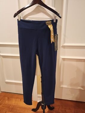 PUSH UP I Believe Slimming Skinny Navy Blue Leggings